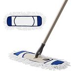 Eyliden Dust Mop, Microfiber Mops for Floor Cleaning, with Extendable Adjustable Handle and 2 Washable Mops Pads, Wet & Dry Floor Cleaning Mop for Hardwood, Tiles, Laminate, Vinyl (Blue)