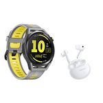 HUAWEI Watch GT Runner + Freebuds 4i - Smartwatch with Scientific Running Program and Running Coach - Lightweight and Comfortable Sport Watch with up to 2 Weeks Battery Life - 46mm Grey