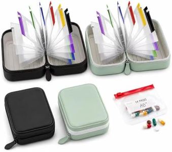 Upgrade Waterproof Pill Pouch Set with 14 Reusable Clear Zipper Pouches, 14 Day Pill Pouches for Travel, Portable Leakproof Pill Organizer Binder with Bags for Daily Travel Use 7-14 Days (#2 Sets)