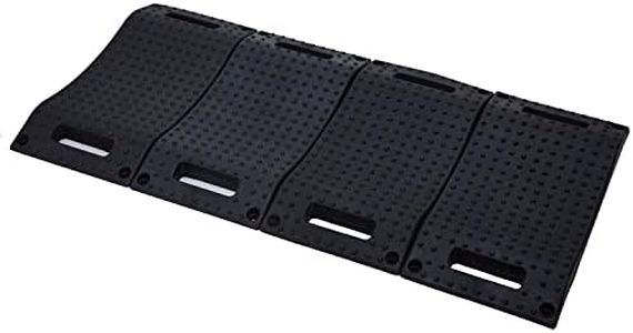 Homeon Wheels Tire Saver Ramps Rubber Material Anti-Slip Pad Design,Car Tire Wheel Ramps for Flat Spot and Flat Tire Prevention, Tire Savers for Storage with Carrying Bag, Easy to Store 4 Pack (Black)