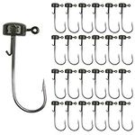 Ned Rig Fishing Jig Head Hooks Kit,25pcs Crappie Mushroom Jig Hooks for Soft Lures, 5 Colors 1/10oz 1/8oz 1/6oz