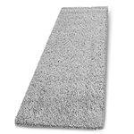 Modern Shaggy Rug Thick 5cm Heavy Pile Antiskid Plain Solid Extra Long Carpet Runner Rug For Bedroom Living Room Kitchen Hallway Hall Fluffy Rug (Grey, 80cm x 150cm (2ft 8" x 5ft)