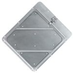 Rivetless Aluminum Hazmat Placard Holder, Unpainted Back Plate, 11-7/8" x 13-3/4" x 3/16", J. J. Keller & Associates, Inc., 1 Piece