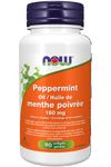 Now Peppermint Oil, 180mg, 90 count (Pack of 1)