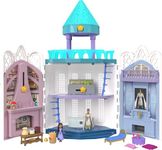 Mattel Disney's Wish Rosas Castle Dollhouse Playset with 2 Posable Mini Dolls, Star Figure, 20 Accessories, Light-Up Projection Dome & More, HPX38