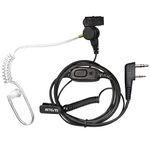 Retevis EEK009 Walkie Talkie Earpiece with PTT MIC, Radio Surveillance Headset, Covert Acoustic Tube Earpieces Compatible with RT668 RT619 RT617 RT618 RT24 RT27 BaoFeng UV-5R Two Way Radio(1 Pcs)