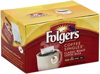 Folgers Coffee Singles Classic Roast Coffee Bags, 6 Ounce