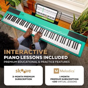 Alesis Recital 88-Key Digital Piano – Turquoise