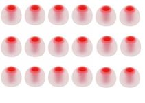 Silicone Rubber Earbuds| Earpads (18 Pieces - 9 Pairs White), Earplugs, for Replacement in Earphones and Bluetooth Medium Size,Rubber Ear Cushion, Earphone Tips Medium Size