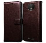 Amazon Brand- Solimo Flip for Motorola Moto C Plus (Leather_Coffee)