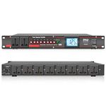 10 Outlet Power Sequencer Conditioner - 13 Amp 2000W Rack Mount Pro Audio Digital Power Supply Controller Regulator w/Voltage Readout, Surge Protector, for Home Theater Stage/Studio Use