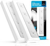 Brilliant Evolution Wireless LED Stick On Lights - Battery Operated Lights for Under Cabinet, Kitchen, Closet, and Countertops - 65 Lumens LED Touch Lights - Easy Install, Long Battery Life - 2-Pack