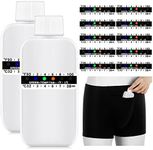 Jiuguva 13 Pcs Urine Test Complete Kit Includes 1 Lining Pocket Boxer Briefs 2 Portable Empty Urine Temperature Bottle 10 Adhesive Temperature Strips Urine Tester for Lab Testing (X-Large)