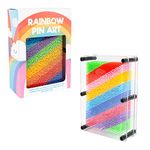 Global Gizmos 45149 Rainbow Pin Art Impression Toy/Ideal for Home and Office/Novelty Fun Gift / 3D Fun Desktop Sculpture Gadget/Classic Retro Game / 18cm x 13cm