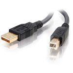 C2G 29141 USB Cable - Ultima Series, USB 2.0 A Male to B Male Cable for Printers, Scanners, Brother, Canon, Dell, Epson, HP and more, Black (6.6 Feet, 2 Meters)