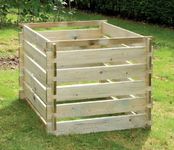 Lacewing Traditional Wooden Composter - Medium - 605 Litres - Slatted Outdoor Garden Composter