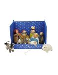 Pachamama Children Adult Hand Felted Christmas Nativity Scene 8 Pieces Handknitted Multicoloured 22x12x16 CM Display Box Fair Trade