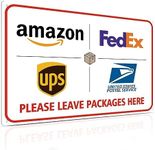 ALKB Rust-Free Aluminum Package Delivery Sign for Outdoor Use 8x 12 Inch Please Leave Package Here