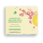 GOPALDHARA Darjeeling Tea Premium First Flush Spring Mellow Gold Tea 200G Paper Box - Special Ftgfop1 Darjeeling Tea Highest Elevation (7000Ft), 200 grams