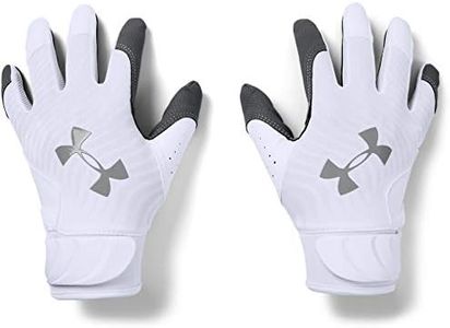 Under Armour Boys' Harper Hustle 20 Baseball Gloves , White (100)/Aluminum , Youth Small