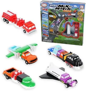 POPULAR PLAYTHINGS Mix or Match Vehicles, Magnetic Toy Play Set, Micro Vehicles