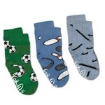 Bowling, Hockey and Soccer Kids Socks, 3-Pack, 2-4 Years