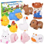 Toddler Toys 1-2 Year Old, Notique Farm Animals for Toddlers Montessori Toys for 1 2 3 Year Old Boys Girls Sorting Educational Toys for Baby Bath Toys for Toddler 1-3 Boys Girls Gifts