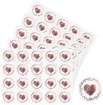 500 PCS Heart Stickers Envelope Sealer Love Stickers for Wedding 2024 Graduation Envelope Seals, Stickers for Valentine's Day/Mother’s Day/Birthday Party and Gifts Decorations 1.38 Inch(Rose Gold)