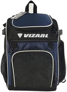 Vizari Soccer Backpack With Ball Compartment and Vented Ball Pocket and Mesh Side Cargo Pockets for Adults and Teens