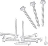 Bolt Dropper Hex Head Screws Nut Washer Kit - 1/4"-20x2 Screw Nuts and Bolts Assortment Kit in Silver Finish - AISI 304 Stainless Steel - Corrosion Resistant - Set of 25pcs