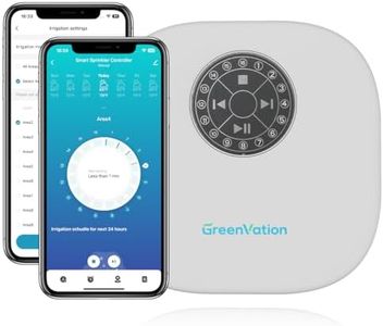 Smart Sprinkler Controller Pro，12-Zone/Station Irrigation System(with Water Pump and Rain Sensor Connection Interface)，GreenVation 2.4G/5GHz WiFi Water Timer for Outdoor Garden/Yard/Lawns