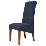 MILARAN Large Chair Covers for Dining Room, Soft Stretch Chair Slipcover for Large Size Dining Chair, Washable Removable Parsons Chair Protector,Set of 4,Navy