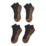 TJC Set of 4 Pairs Antibacterial Copper Infused Compression Socks Size 5-10 - Black