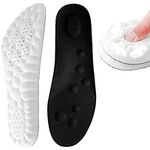 WLLHYF Memory Foam Insoles Arch Support Massage Insoles Soft Comfortable Replacement Insoles Shock Absorption Inserts Breathable Sports Insoles for Men Women