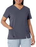 Dickies Women's Xtreme Stretch V-neck medical scrubs shirts, Lt. Pewter, M UK