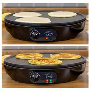 Quest Electric Pancake & Crepe Maker – Extra Large Non-Stick Surface with Utensils