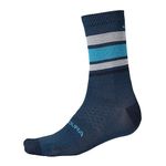 Endura Men's BaaBaa Merino Stripe Socks, Blueberry, S-M