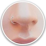 Fake Clip On Nose Ring 24g - 925 Sterling Silver - No Piercing Needed - Fake Nose Piercing