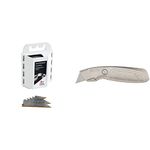 LENOX Utility Knife Blades, 50-Pack (20351GOLD50D) + IRWIN Utility Knife, Fixed Blade (2081101)