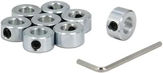 Zeberoxyz 8pcs 3/8" Bore Shaft Collars Sets-Screw Style Zinc Plated Solid Steel Lock Collars with 3/4" Outer Diameter and 3/8" Width for Drive shafts, The Automotive Industry etc.(3/8", Zinc Plated)