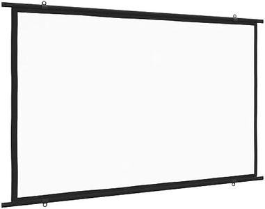 vidaXL 16:9 120" Projection Screen – Enjoy Excellent Viewing Experience with Matte White Surface, Easy Wall Installation and Portable Design for Home Theatre, Public Display and Presentations.