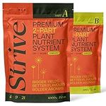 Strive Fertilizer Starter Kit Combo - Veg + Bloom General Hydroponic Nutrients - Premium Indoor, Outdoor and Soil Growing Plant Food - Enhancer - Booster for Vegetables, Succulents, Flowers