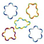 5PCS Tangle Fidget Toy, Stress Relief Finger Toys, Stress Relief Stimulating Silent Twisty Toy,Tangle Fidget Toy for Sensory Fidgets to Improve Focus and Concentration (Color 4)