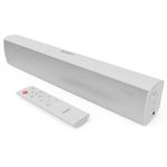 MAJORITY Bowfell | Bluetooth Sound Bar for TV | 50 Watt 2.0 Stereo Speaker Soundbar | Optical, RCA, USB, MP3 & AUX Input | 38cm | Custom EQ Settings & Remote Control (White)