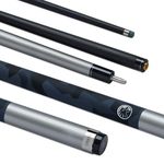 POWERGLIDE One 2-Piece Pool Cue Stick | Emanate | Carbon Fibre & Fibreglass | Ultra Smooth Gloss Matte Grip | Full Size 57" | 10 mm Tip