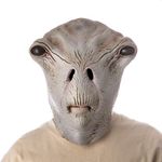 AQKILO Alien Mask Extraterrestrial Biological Latex Full Head Realistic Masks Fancy Dress for Halloween Carnival Costume Party