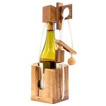 BSIRI Think for Wine Puzzle - Challenging Brain Teaser and Wine Bottle Holder Game, Functional Wine Storage, Ideal Wine Lover Gifts, Fun Gifts, Games, and Romantic Farmhouse Decor