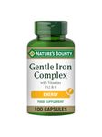 Nature's Bounty Gentle Iron Complex with Vitamins B12 and C - Pack of 100 Capsules, One-a-Day - Supports Energy Levels and Reduces Fatigue - Gentle on Digestive System