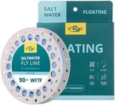 SF Saltwater Fly Line with Welded Loop Weight Forward Floating Line Braided Multifilament Core Light Blue Resistant Corrosion for Saltwater 90FT WF7F