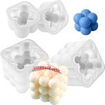 MoldBerry Bubble Candle Mould Silicone Bubble Candle Making Mould 2 Big Bubble Mould & 2 Small Bubble Mould (White)